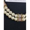 Image 2 : Vintage Signed Napier Faux Pearl and Rose Quartz Choker Necklace