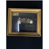 Image 2 : Handcrafted Wooden Rig, Steel Train in Wooden Box, 7.5 x 6 Framed Handmade White Steam Car 1908 Pict