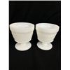 Image 2 : Lot of 2 Footed Milk Glass Bowls with Vintage Expo 67 Montreal Canada Mug