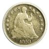 Image 1 : 1858-O Seated Liberty Half Dime ANACS VG-8 Details Cleaned