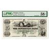 Image 1 : 1860's $5 Remainder Peninsular Bank, Detroit Michigan PMG AU-58 EPQ