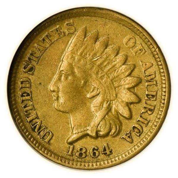 1864 CuNi Indian Head Cent ANACS VF-30 Details Cleaned