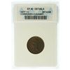 Image 2 : 1877 Indian Head Cent ANACS EF-40 Details Corroded - Cleaned
