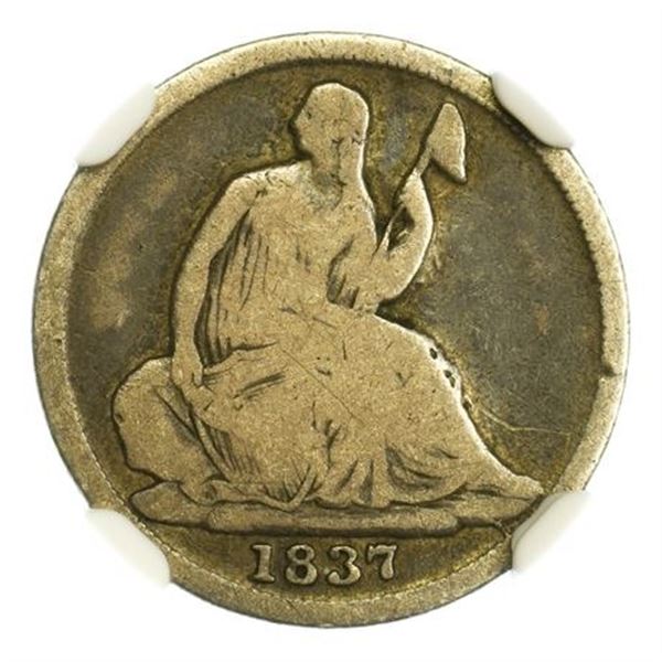 1837 Seated Liberty Half Dime Small Date NGC G-06