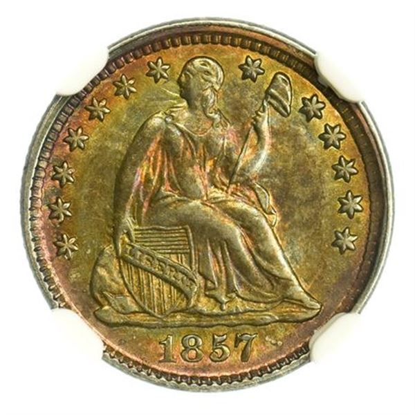 1857 Seated Liberty Half Dime NGC MS-61