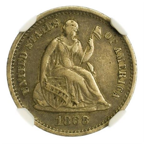 1868-S Seated Liberty Half Dime NGC VF-35
