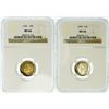 Image 1 : Group of 2 Roosevelt Dimes 1959 and 1961 NGC MS-66