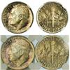 Image 2 : Group of 2 Roosevelt Dimes 1960 MS-66 and 1961-D MS-66 FT NGC