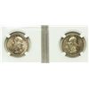 Image 2 : Group of 2 Washington Quarters 1951 and 1952 NGC MS-66