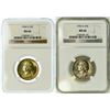 Image 1 : Group of 2 Washington Quarters 1953-S and 1954-S NGC MS-66
