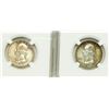 Image 2 : Group of 2 Washington Quarters 1956 and 1956-D NGC MS-66
