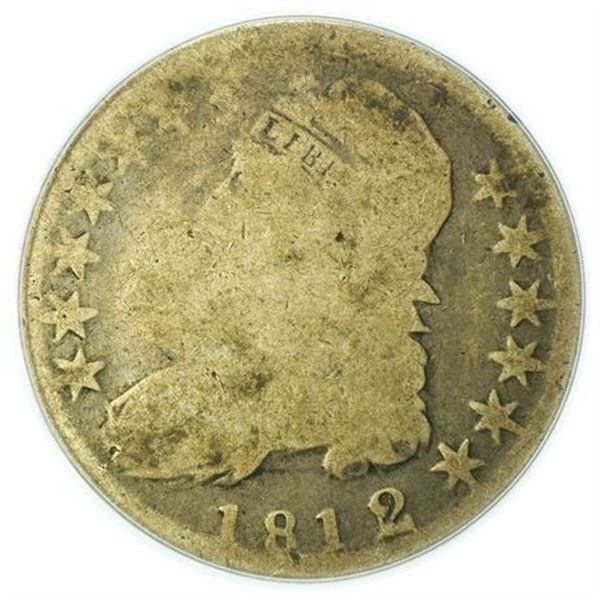 1812/1 Capped Bust Half Dollar Small 8 ANACS AG-03