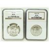 Image 1 : Group of 2 Franklin Half Dollars 1958 and 1958-D NGC MS-64