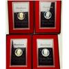 Image 2 : Group of 4 Proof Eisenhower Dollars 1971-S, 1972-S, 1973-S, 1974-S in OGP