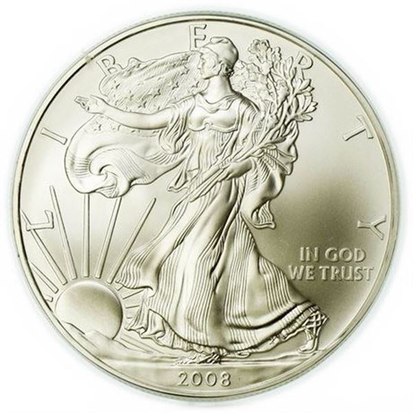 2008 Silver Eagle ANACS MS-70 First Day of Issue