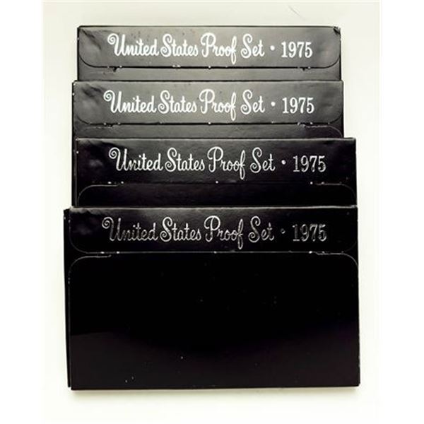 Group of 4 1975 Proof Sets