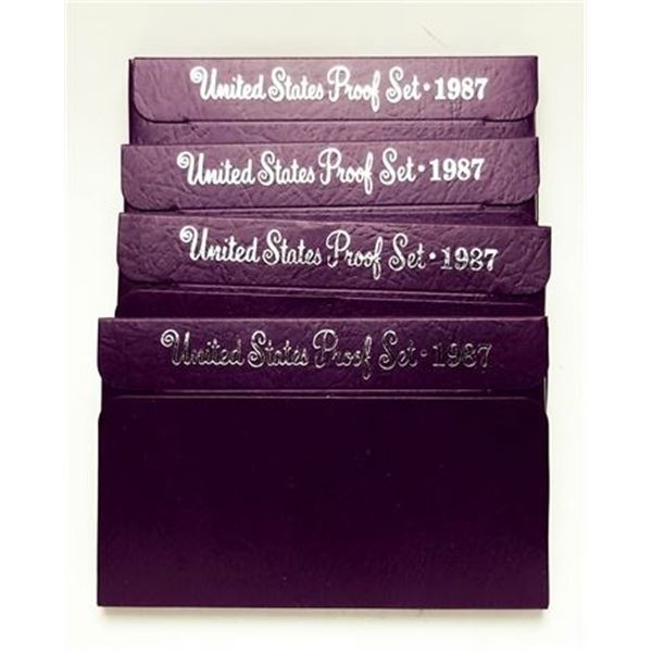 Group of 4 1987 Proof Sets
