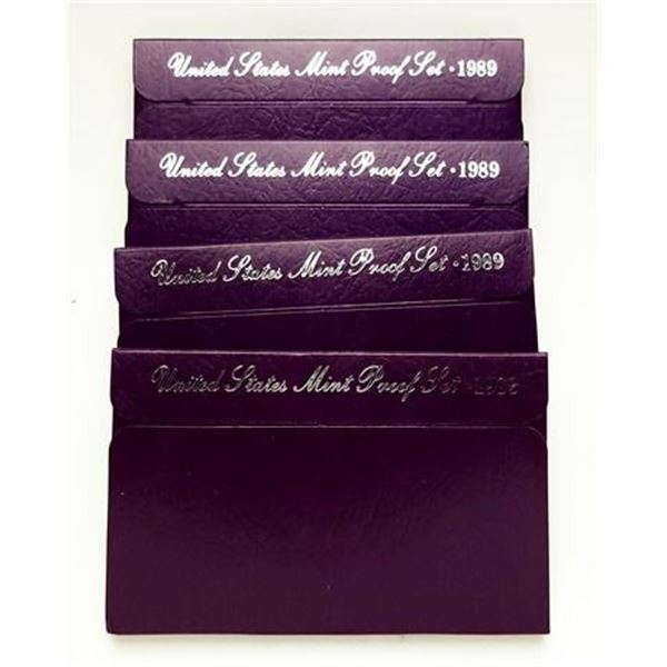 Group of 4 1989 Proof Sets