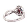 Image 3 : 1.17 ctw Ruby and Diamond Ring - 14KT White Gold