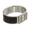 Image 3 : Hermes Stainless Steel Black Lizard Loquet Bracelet Watch