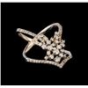 Image 1 : 14KT White Gold 0.58 ctw Diamond Ring