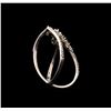 Image 4 : 14KT White Gold 0.58 ctw Diamond Ring