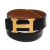 Image 1 : Hermes Constance H Belt Black Leather 65