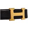 Image 2 : Hermes Constance H Belt Black Leather 65