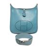 Image 1 : Hermes Blue Leather Evelyne 2 PM Crossbody Bag