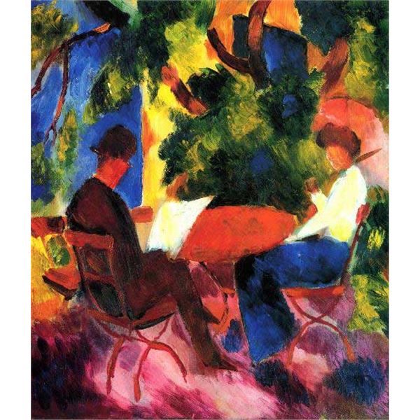 MACKE - Couple At The Garden Table