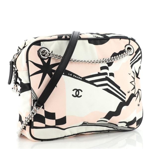 Chanel Multicolor Printed Canvas La Pausa Bay Small Camera Case Bag