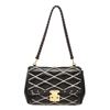 Image 1 : Louis Vuitton Black Leather Malletage Pochette Flap Bag