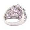 Image 3 : 2.98 ctw Sapphire and Diamond Ring - 18KT White Gold