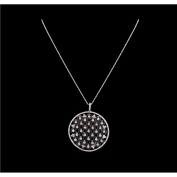 14KT White Gold 1.40 ctw Diamond Pendant With Chain