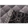 Image 4 : Chanel Classic Black Grey Cashmere CC Logo Scarf Reversible Diamond Print Scarf