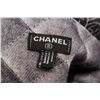 Image 5 : Chanel Classic Black Grey Cashmere CC Logo Scarf Reversible Diamond Print Scarf