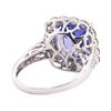 Image 3 : 9.18 ctw Tanzanite and Diamond Ring - Platinum