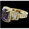 Image 1 : 14KT Yellow Gold 3.11 ctw Tanzanite and Diamond Ring