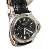 Image 7 : Panerai Black Leather Luminor Marina Stainless Steel Watch