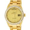 Image 1 : Rolex Mens 18K Yellow Gold 2.75 ctw Channel Set Diamond Day Date President Wrist