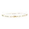 Image 2 : Pave Figaro Bracelet - 14KT Yellow Gold with Rhodium Plating