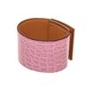 Image 3 : Hermes Pink Leather Kally Dog Bracelet