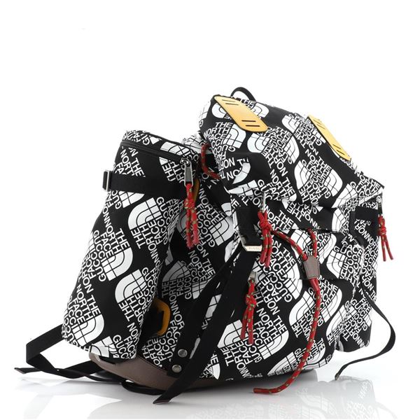 Gucci X The North Face Printed Nylon Flap Large Backpack