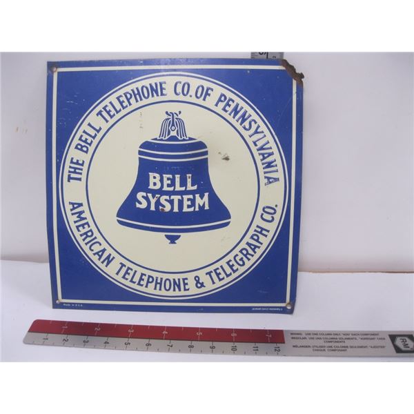 Vintage Metal Bell System Advertising Sign