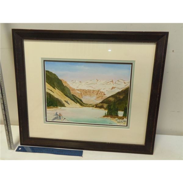 Original, Framed, Signed Painting  Lake Louise ?