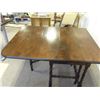 Image 1 : Antique Dining Room Table- Side Folds Out and