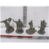 Image 1 : 4 Fine Pewter Male Profession Models