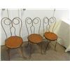 Image 1 : 3 Antique Ice Cream Parlor Chairs