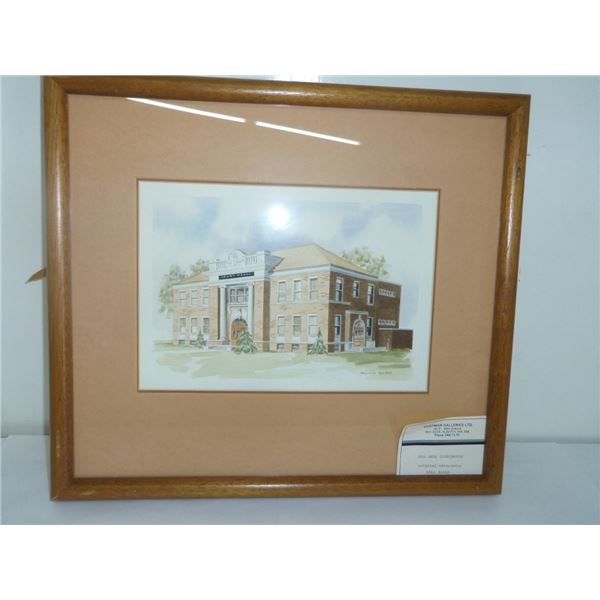 Original Watercolor Painting  Red Deer Courthouse 