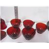 Image 3 : Misc. Vintage Red Glass Vases, Plates, Cups etc.